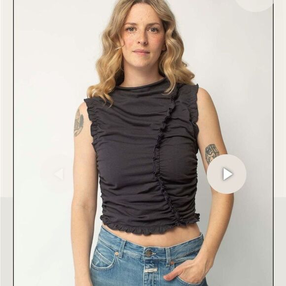 NWOT Women’s Zara knit cropped top-L - Picture 1 of 4